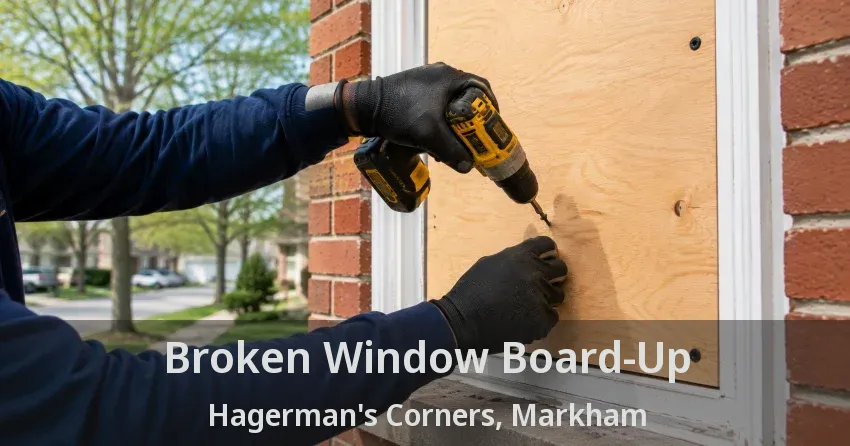 Broken Window Board-Up Hagerman's Corners, Markham - ON