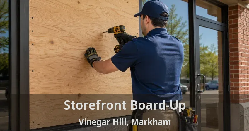 Storefront Board-Up Vinegar Hill, Markham - ON