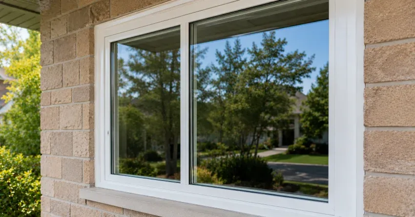 technician installing new insulated glass unit in window frame in Cornell, Markham