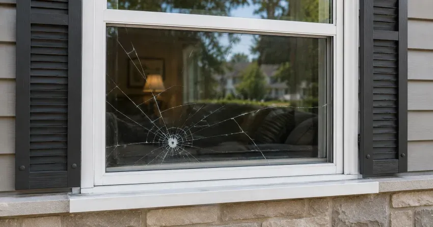 technician measuring window opening for emergency glass replacement Cornell, Markham