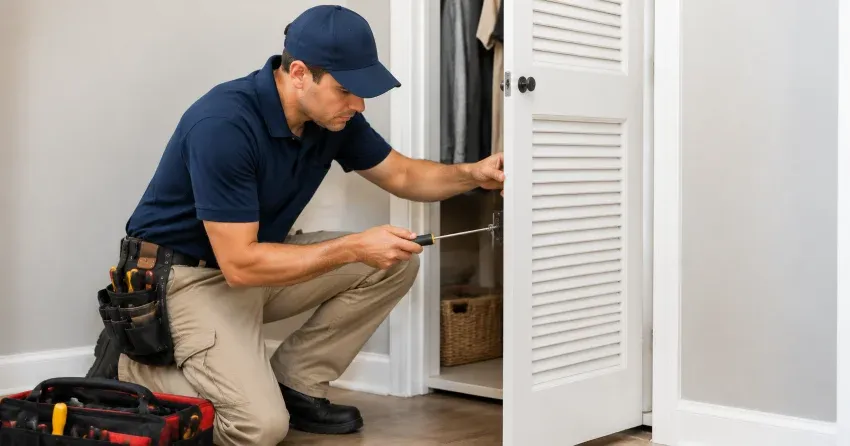 technician repairing doorbell button and wiring in Quantztown, Markham